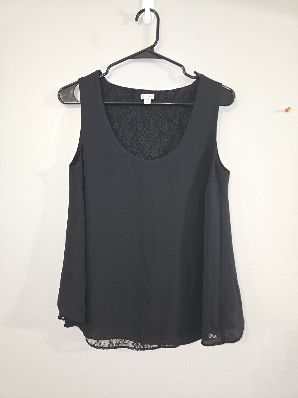 Guess Black Lace-Back Sleeveless Tank
